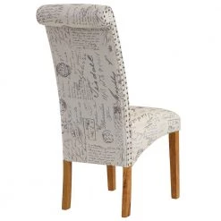 Beige and Brown Fabric Parsons Chair Set of 2 by JASMODER -JASMODER Sales Store beige and brown jasmoder dining chairs w48620061 4f 1000