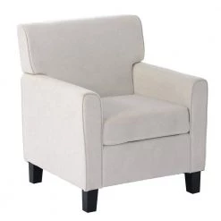 Beige Linen Accent Armchair for Home or Office by JASMODER -JASMODER Sales Store beige jasmoder accent chairs pp282555aaa 44 1000