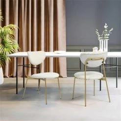 Beige Fabric Side Chair Set of 2 by JASMODER -JASMODER Sales Store beige jasmoder dining chairs w9030434 31 1000