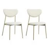 Beige Fabric Side Chair Set of 2 by JASMODER