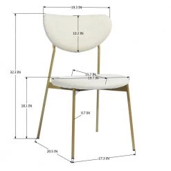 Beige Fabric Side Chair Set of 2 by JASMODER -JASMODER Sales Store beige jasmoder dining chairs w9030434 76 1000