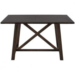 Mid-Century 6-Piece Dining Table Set, Wood Kitchen Table Set with 4-Upholstered Dining Chairs and 1-Bench by JASMODER -JASMODER Sales Store beige jasmoder dining room sets sh000185aaa 4f 1000