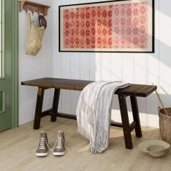 Mid-Century 6-Piece Dining Table Set, Wood Kitchen Table Set with 4-Upholstered Dining Chairs and 1-Bench by JASMODER -JASMODER Sales Store beige jasmoder dining room sets sh000185aaa 76 1000