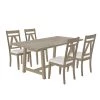5-Piece Rectangle Beige Wood Top Dining Room Set, for Home or Commercial Use (Seats 4) by JASMODER -JASMODER Sales Store beige jasmoder dining room sets sh000218aae 64 1000