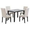 5-Piece Dining Set Table Faux Marble with 4-Thicken Cushion Dining Chairs Home Furniture by JASMODER 1 5-Piece Dining Set Table Faux Marble with 4-Thicken Cushion Dining Chairs Home Furniture by JASMODER -JASMODER Sales Store beige jasmoder dining room sets st000040aaa 64 1000