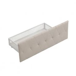 Beige Twin Size Storage Bed Metal Platform Bed with a Big Drawer by JASMODER 17 Beige Twin Size Storage Bed Metal Platform Bed with a Big Drawer by JASMODER -JASMODER Sales Store beige jasmoder platform beds wf212443aaa 31 1000