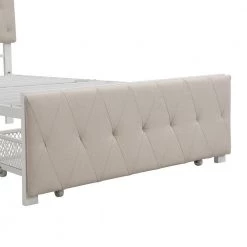 Beige Twin Size Storage Bed Metal Platform Bed with a Big Drawer by JASMODER 12 Beige Twin Size Storage Bed Metal Platform Bed with a Big Drawer by JASMODER -JASMODER Sales Store beige jasmoder platform beds wf212443aaa c3 1000