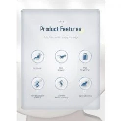 Beige Wall Hugger Luxurious Massage Chairs Full Body Shiatsu Recliner with Bluetooth Speakers by JASMODER -JASMODER Sales Store beige jasmoder recliners w73030046 fa 1000