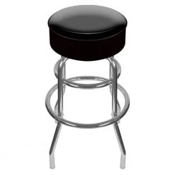 31 in. Chrome Swivel Cushioned Bar Stool by Trademark