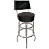 High Grade 30 in. Chrome Swivel Cushioned Bar Stool by Trademark