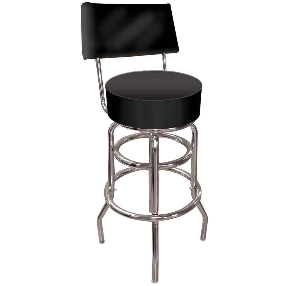 High Grade 30 in. Chrome Swivel Cushioned Bar Stool by Trademark 3 High Grade 30 in. Chrome Swivel Cushioned Bar Stool by Trademark
