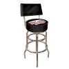 Four Aces 30 in. Chrome Swivel Cushioned Bar Stool by Trademark