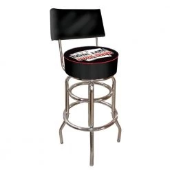 Four Aces 30 in. Chrome Swivel Cushioned Bar Stool by Trademark