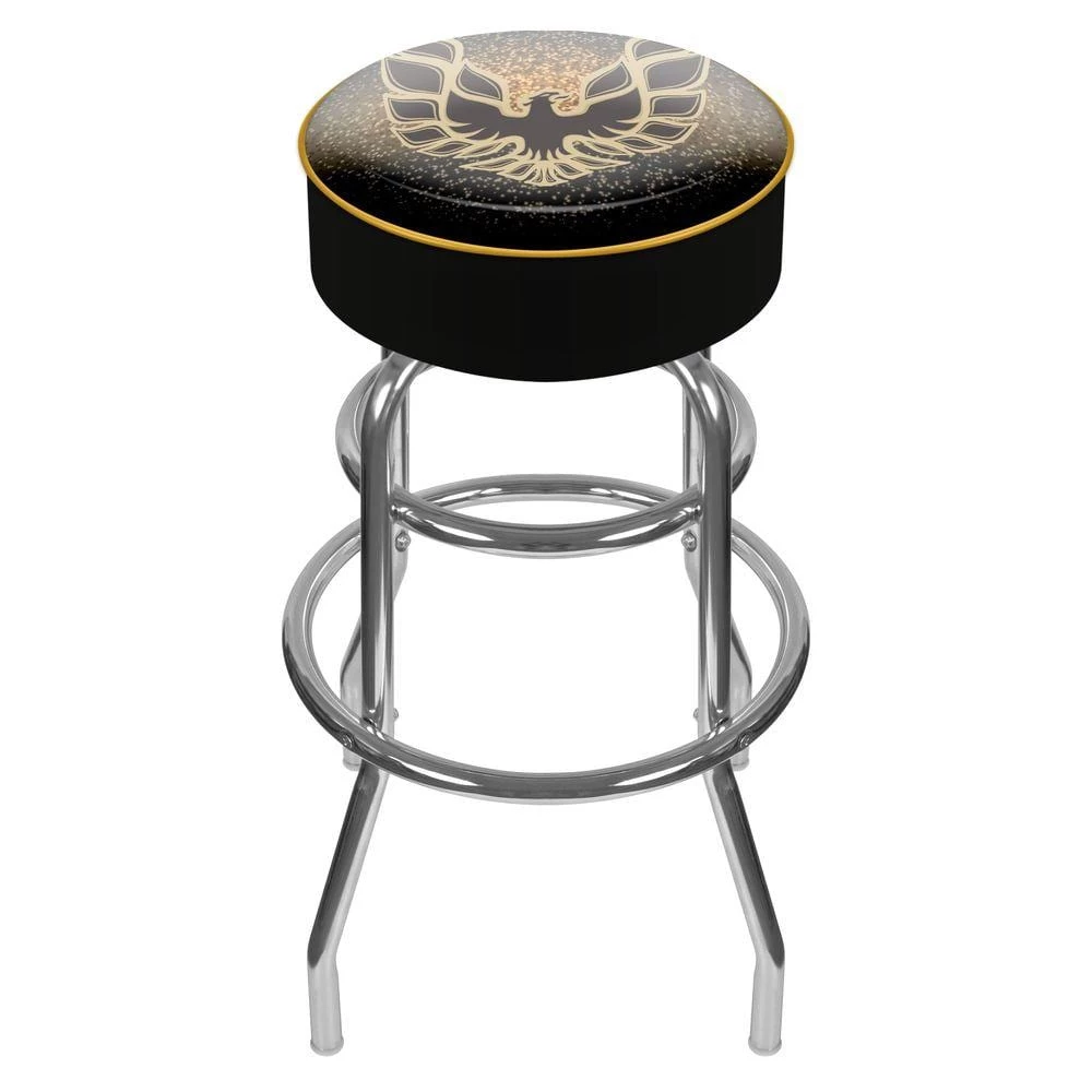 Pontiac Firebird 31 in. Chrome Swivel Cushioned Bar Stool by Trademark 3 Pontiac Firebird 31 in. Chrome Swivel Cushioned Bar Stool by Trademark