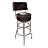Corvette C1 30 in. Chrome Swivel Cushioned Bar Stool by Trademark -JASMODER Sales Store black chrome trademark bar stools gm1100b c1 cor 64 1000