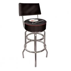 Corvette C1 30 in. Chrome Swivel Cushioned Bar Stool by Trademark