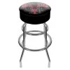 Hunting Skull 31 in. Chrome Swivel Cushioned Bar Stool by Trademark -JASMODER Sales Store black chrome trademark bar stools hunt1000 sk 64 1000