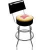 Miller High Life 30 in. Chrome Swivel Cushioned Bar Stool by Trademark -JASMODER Sales Store black chrome trademark bar stools mhl1100 64 1000
