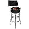 Miller High Life Girl in the Moon 30 in. Chrome Swivel Cushioned Bar Stool by Trademark -JASMODER Sales Store black chrome trademark bar stools mv1100 64 1000