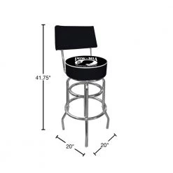POW 30 in. Chrome Padded Swivel Bar Stool by Trademark -JASMODER Sales Store black chrome trademark bar stools pow1100 40 1000