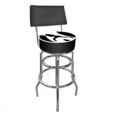 Shadow Babes C Series 30 in. Chrome Swivel Cushioned Bar Stool by Trademark