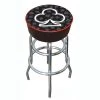 Four Aces Club 31 in. Chrome Swivel Cushioned Bar Stool by Trademark -JASMODER Sales Store black club trademark bar stools fa1000c 64 1000