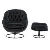Black Velvet Swivel and Tufted Barrel Chair with Ottoman Set by JASMODER 1 Black Velvet Swivel and Tufted Barrel Chair with Ottoman Set by JASMODER -JASMODER Sales Store black jasmoder accent chairs w67641181 64 1000