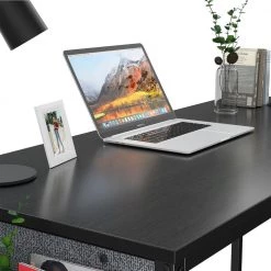47 in. Black Computer Desk Home Office Writing Study Desk, Laptop Table with Storage Bag by JASMODER -JASMODER Sales Store black jasmoder computer desks w63327397 76 1000