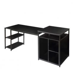 70.8 in. Black Computer Desk with Shelving by JASMODER 14 70.8 in. Black Computer Desk with Shelving by JASMODER -JASMODER Sales Store black jasmoder computer desks wf196080aae 77 1000