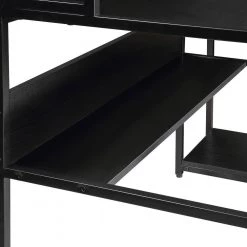 47.2 in. Black Computer Desk with Bookshelf by JASMODER -JASMODER Sales Store black jasmoder computer desks wf196091aad 31 1000