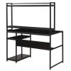 47.2 in. Black Computer Desk with Bookshelf by JASMODER -JASMODER Sales Store black jasmoder computer desks wf196091aad 64 1000