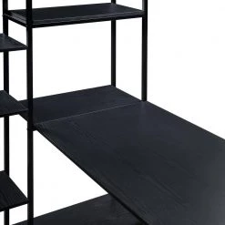 63 in. Black Computer Desk with Bookshelf by JASMODER -JASMODER Sales Store black jasmoder computer desks wf198285aab 1f 1000