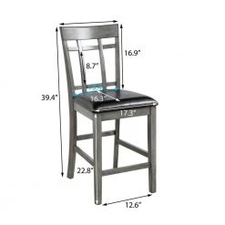 5-Piece Rectangle Black Wood Top Dining Room Set, for Home or Commercial Use (Seats 4) by JASMODER 15 5-Piece Rectangle Black Wood Top Dining Room Set, for Home or Commercial Use (Seats 4) by JASMODER -JASMODER Sales Store black jasmoder dining room sets sh000095aae fa 1000