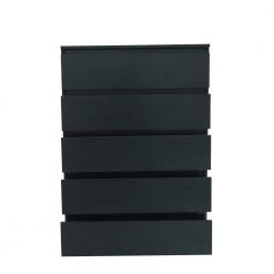5-Drawer Black Composite Dresser (19.68 in. x 27.93 in. x 16.53 in.) by JASMODER