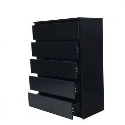 5-Drawer Black Composite Dresser (19.68 in. x 27.93 in. x 16.53 in.) by JASMODER -JASMODER Sales Store black jasmoder dressers w331s00036 c3 1000