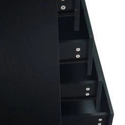 5-Drawer Black Composite Dresser (19.68 in. x 27.93 in. x 16.53 in.) by JASMODER -JASMODER Sales Store black jasmoder dressers w331s00036 fa 1000