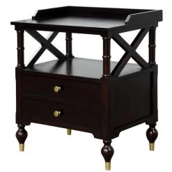 2-Drawer Black Nightstand (27.5 in x 23.5 in x 17 in) by JASMODER -JASMODER Sales Store black jasmoder nightstands wf195932aaj 44 1000