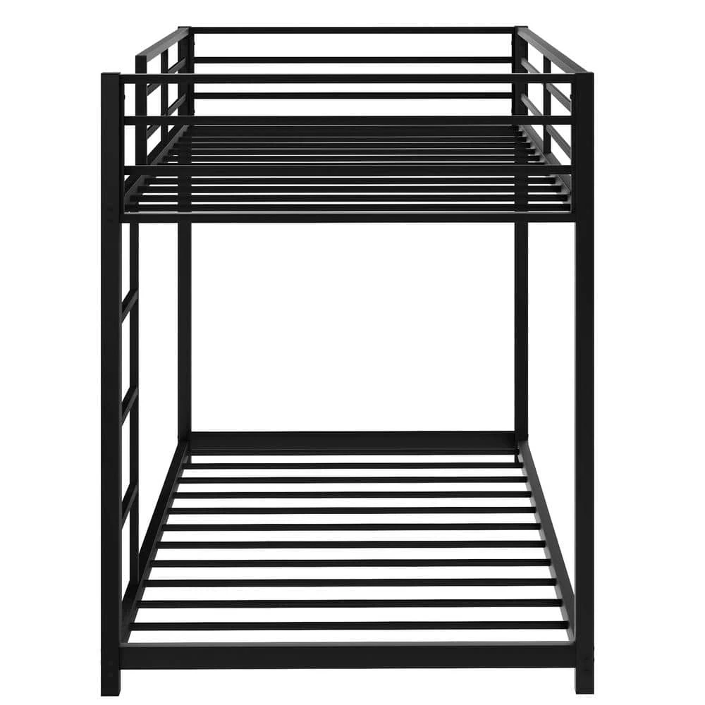 40.5 in. W Twin over Twin Metal Bunk Bed, Low Bunk Bed with Ladder, Black(New) by JASMODER 7 40.5 in. W Twin over Twin Metal Bunk Bed, Low Bunk Bed with Ladder, Black(New) by JASMODER - Image 5