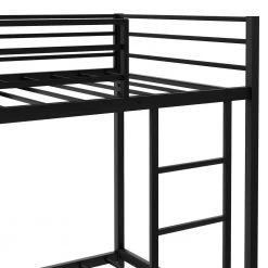 40.5 in. W Twin over Twin Metal Bunk Bed, Low Bunk Bed with Ladder, Black(New) by JASMODER 17 40.5 in. W Twin over Twin Metal Bunk Bed, Low Bunk Bed with Ladder, Black(New) by JASMODER -JASMODER Sales Store black jasmoder platform beds mf285535aab 31 1000
