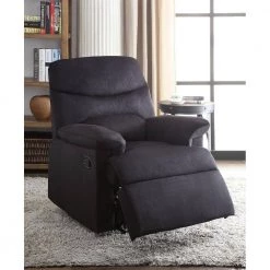 Black Club Recliner in Black Woven Fabric for Home Office by JASMODER -JASMODER Sales Store black jasmoder recliners 00701 hd 31 1000