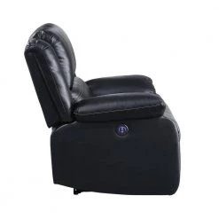Black Faux Leather Sofa Power Recliner for Office and Home Living Room or Bedroom with USB charger by JASMODER -JASMODER Sales Store black jasmoder recliners 52288 hd 1f 1000