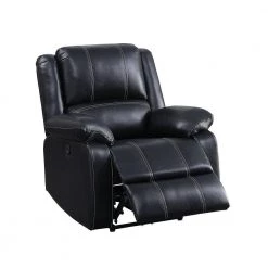 Black Faux Leather Sofa Power Recliner for Office and Home Living Room or Bedroom with USB charger by JASMODER -JASMODER Sales Store black jasmoder recliners 52288 hd 4f 1000