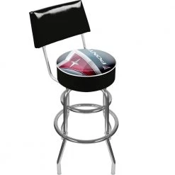 Pontiac 30 in. Chrome Swivel Cushioned Bar Stool by Trademark