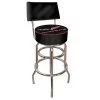 Corvette C6 30 in. Chrome Swivel Cushioned Bar Stool by Trademark 1 Corvette C6 30 in. Chrome Swivel Cushioned Bar Stool by Trademark -JASMODER Sales Store black red trademark bar stools gm1100b c6 cor 64 1000