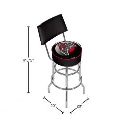 Ohio State Rushing Brutus 31 in. Chrome Padded Swivel Bar Stool by Trademark 7 Ohio State Rushing Brutus 31 in. Chrome Padded Swivel Bar Stool by Trademark -JASMODER Sales Store black red white trademark bar stools osu1100 hc 40 1000