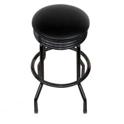 28.5 in. Black Swivel Cushioned Bar Stool by Trademark -JASMODER Sales Store black trademark bar stools 99 sr36 b 76 1000