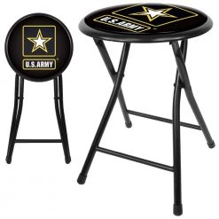 U.S. Army 18 in. Black Cushioned Folding Bar Stool by Trademark 9 U.S. Army 18 in. Black Cushioned Folding Bar Stool by Trademark -JASMODER Sales Store black trademark bar stools army1800 31 1000