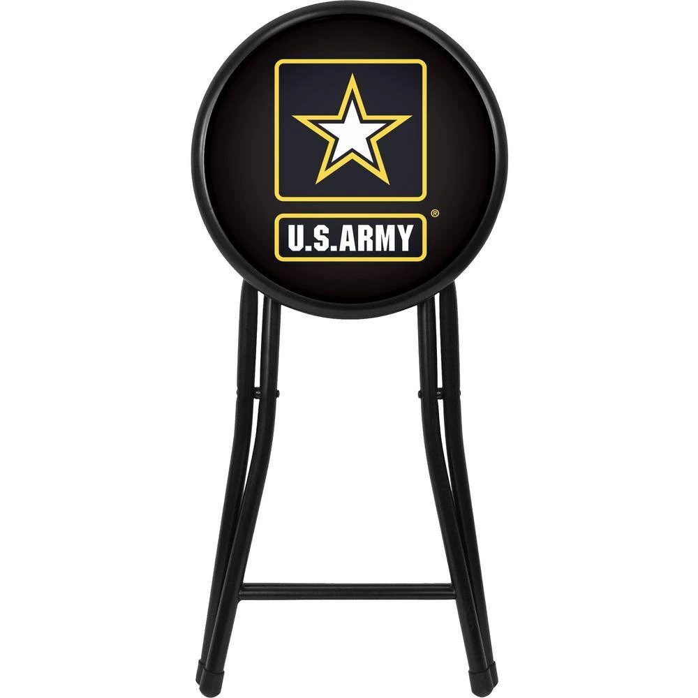 U.S. Army 18 in. Black Cushioned Folding Bar Stool by Trademark 4 U.S. Army 18 in. Black Cushioned Folding Bar Stool by Trademark - Image 2