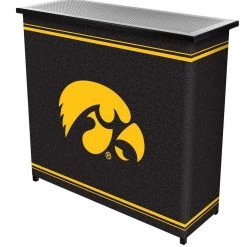 University of Iowa 2-Shelf Black Bar with Case by Trademark