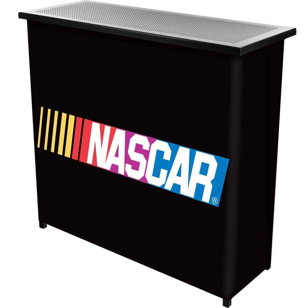 NASCAR 2-Shelf Black Bar with Case by Trademark 3 NASCAR 2-Shelf Black Bar with Case by Trademark